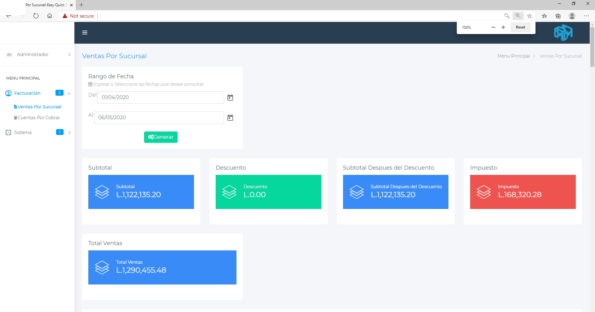 Reportes Dashboard